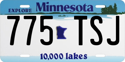 MN license plate 775TSJ