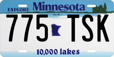 MN license plate 775TSK