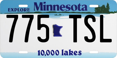 MN license plate 775TSL