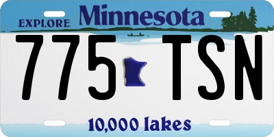 MN license plate 775TSN