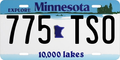 MN license plate 775TSO
