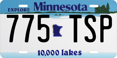 MN license plate 775TSP