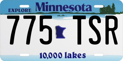 MN license plate 775TSR