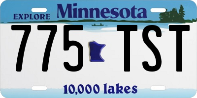 MN license plate 775TST