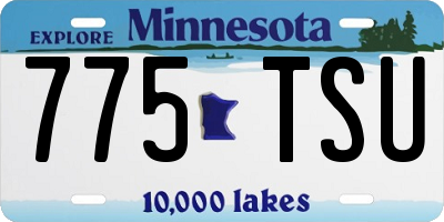 MN license plate 775TSU