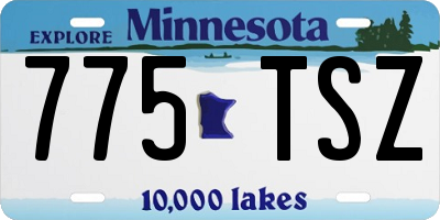 MN license plate 775TSZ