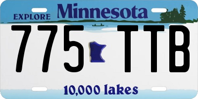 MN license plate 775TTB
