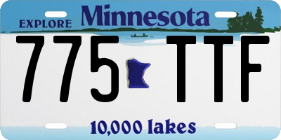 MN license plate 775TTF