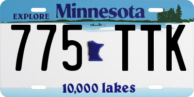 MN license plate 775TTK