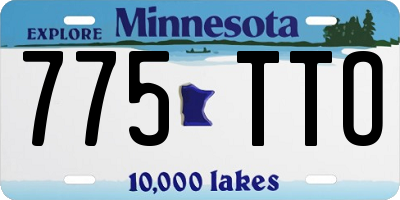 MN license plate 775TTO