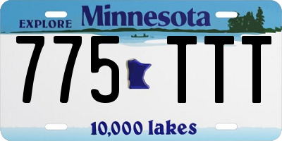 MN license plate 775TTT