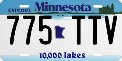 MN license plate 775TTV