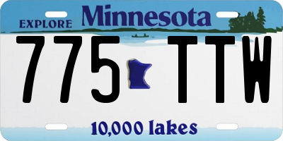 MN license plate 775TTW