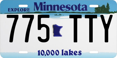 MN license plate 775TTY