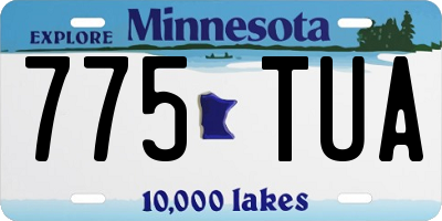 MN license plate 775TUA