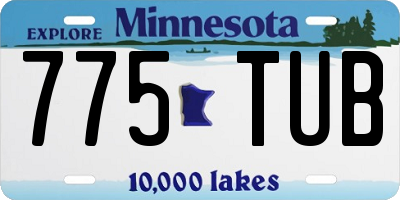 MN license plate 775TUB