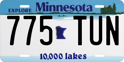 MN license plate 775TUN
