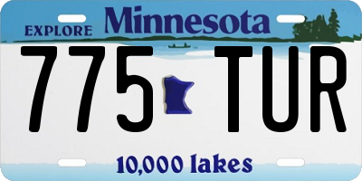 MN license plate 775TUR
