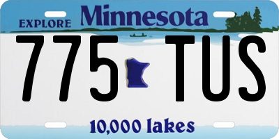 MN license plate 775TUS