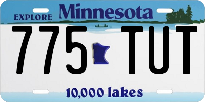 MN license plate 775TUT