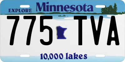 MN license plate 775TVA