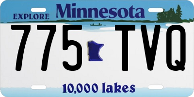 MN license plate 775TVQ