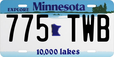 MN license plate 775TWB
