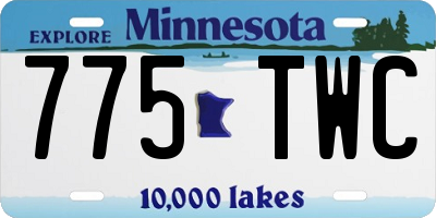 MN license plate 775TWC
