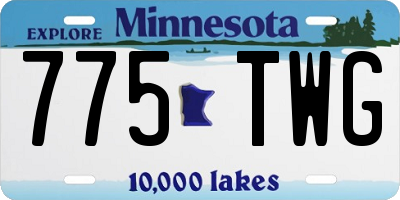 MN license plate 775TWG