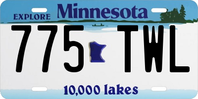 MN license plate 775TWL