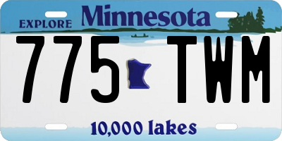 MN license plate 775TWM