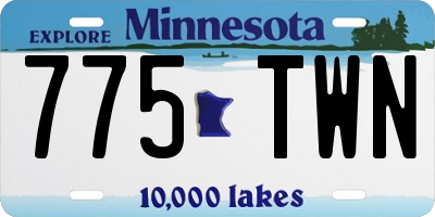 MN license plate 775TWN