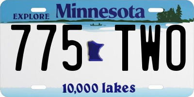 MN license plate 775TWO