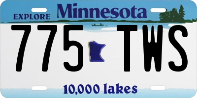MN license plate 775TWS