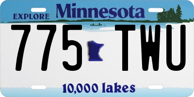 MN license plate 775TWU