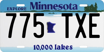 MN license plate 775TXE