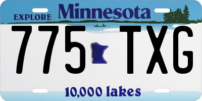 MN license plate 775TXG