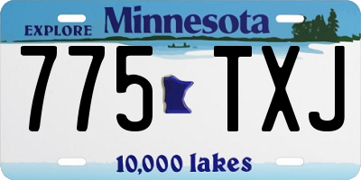 MN license plate 775TXJ