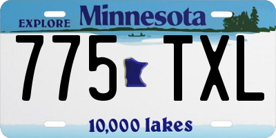 MN license plate 775TXL