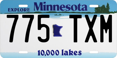 MN license plate 775TXM