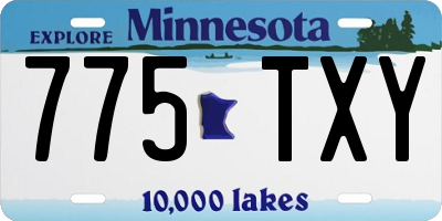 MN license plate 775TXY