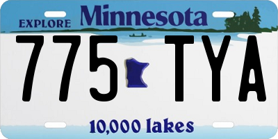 MN license plate 775TYA
