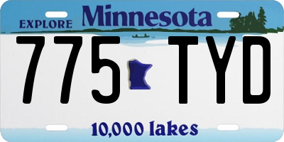 MN license plate 775TYD