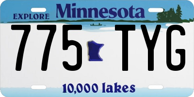 MN license plate 775TYG