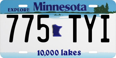MN license plate 775TYI