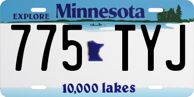 MN license plate 775TYJ