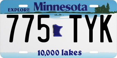 MN license plate 775TYK