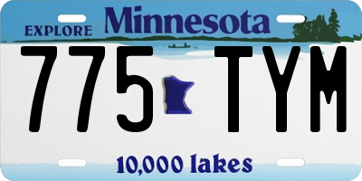 MN license plate 775TYM
