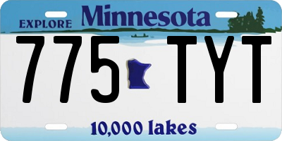 MN license plate 775TYT