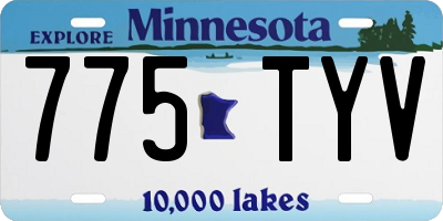 MN license plate 775TYV